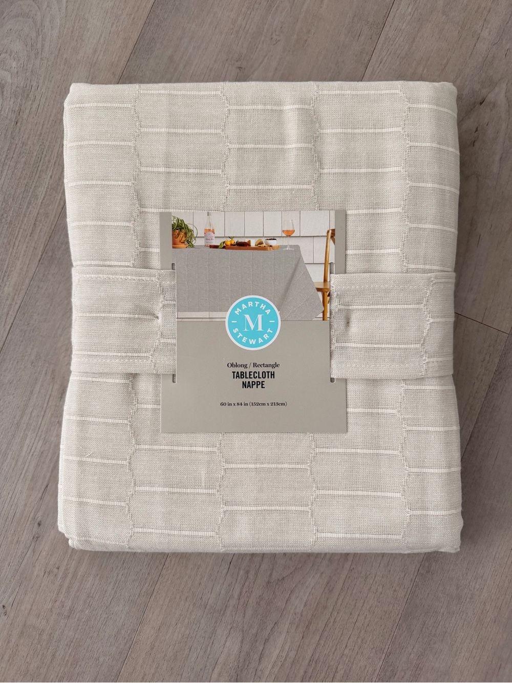 New with tags! Martha Stewart Textured Rectangle Tablecloth